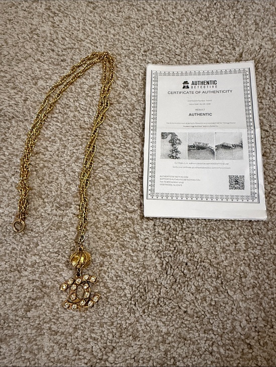 CHANEL Jewelry - Vintage Chanel Gold plated with COA 32” long.